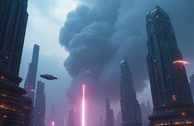 SF都市VFXプロジェクト：未来都市の崩壊